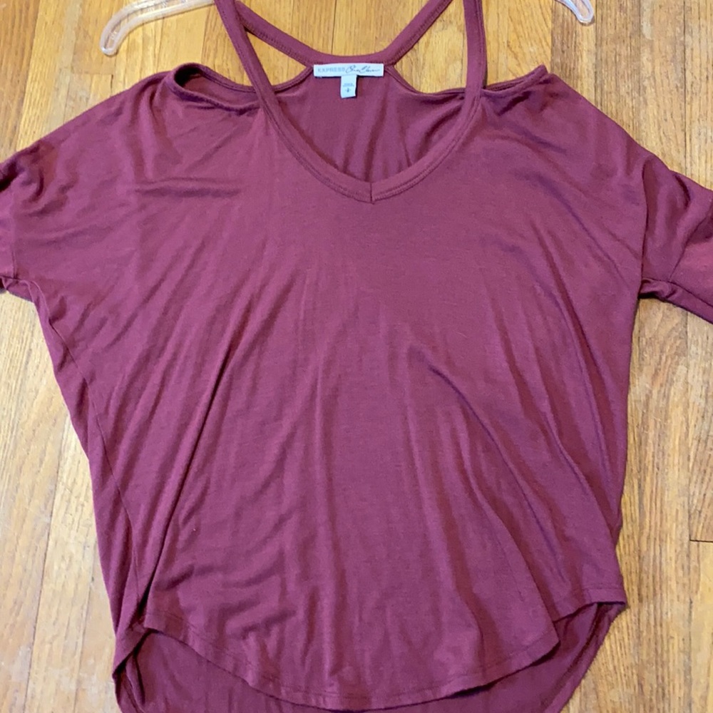 Long sleeve open shoulder